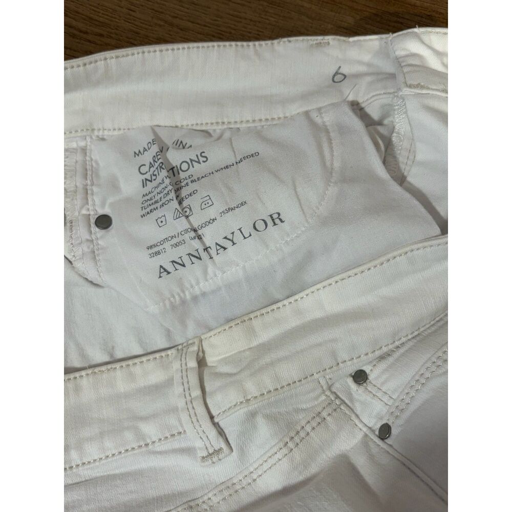 Ann Taylor Womens White Modern Fit Jeans Size 6 EUC - Picture 4 of 8